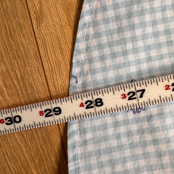 ORIGINAL PENGUIN Novelty Food Print Blue/White Checked Button Down Size LG EUC - Picture 6 of 6